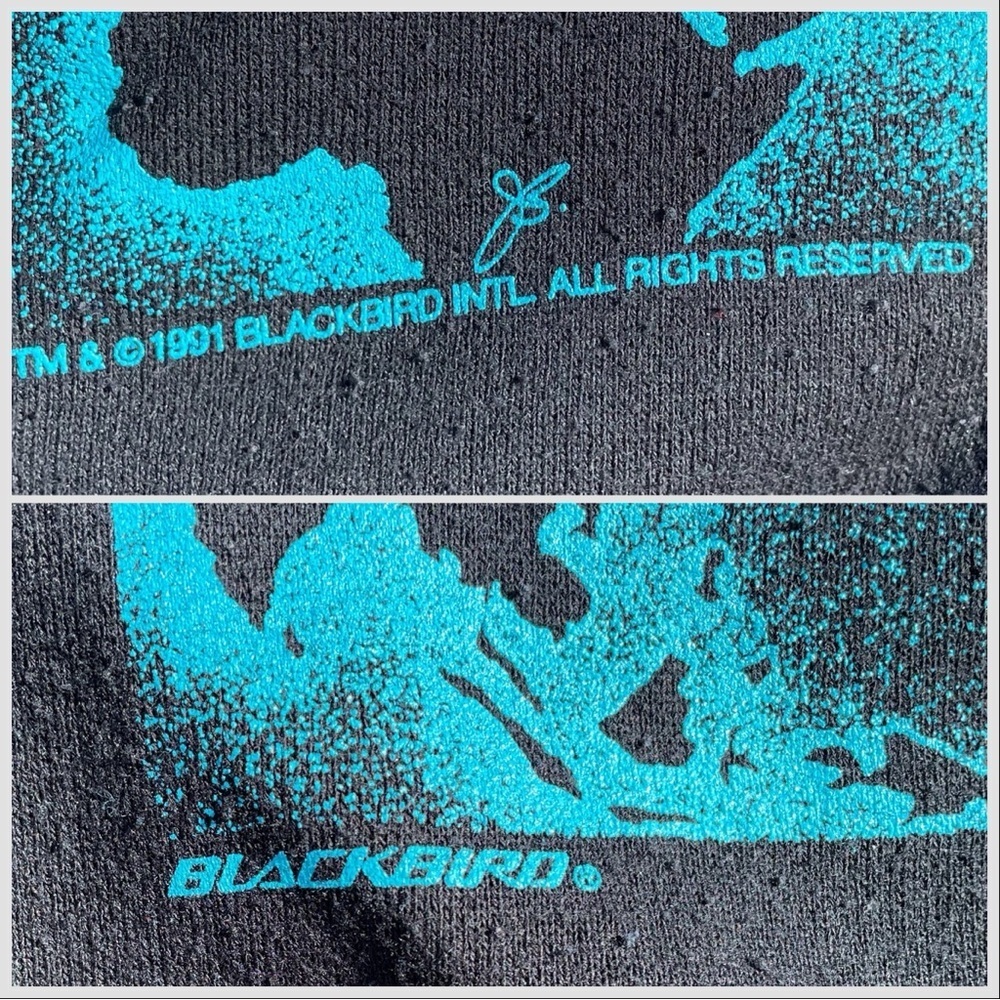 F22 Blackbird Jet Vtg 1991 Jerzees Crewneck Sweatshirt Men’s Size (XL Fits M) - Picture 4 of 7